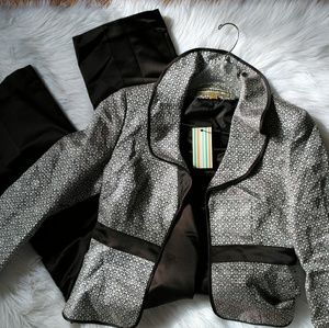 Allen B Schwartz Chocolate Silk Suit